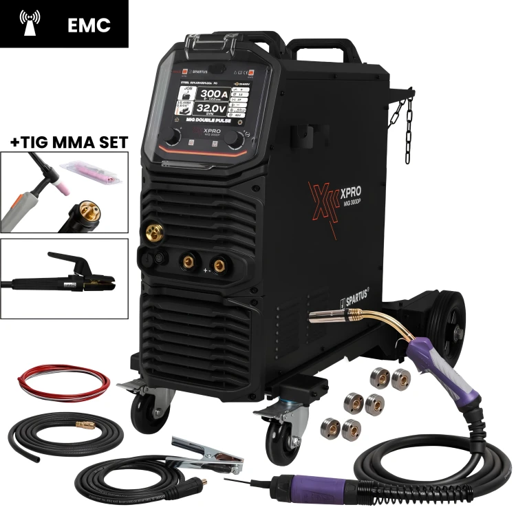 Spartus XPro MIG 300 DUAL PULSE pakiet MIG TIG MMA