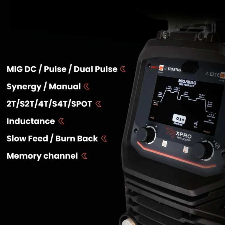 Spartus XPro MIG 300 DUAL PULSE pakiet MIG TIG MMA