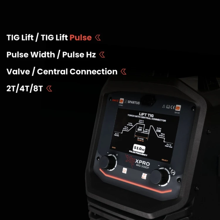 Spartus XPro MIG 300 DUAL PULSE pakiet MIG TIG MMA