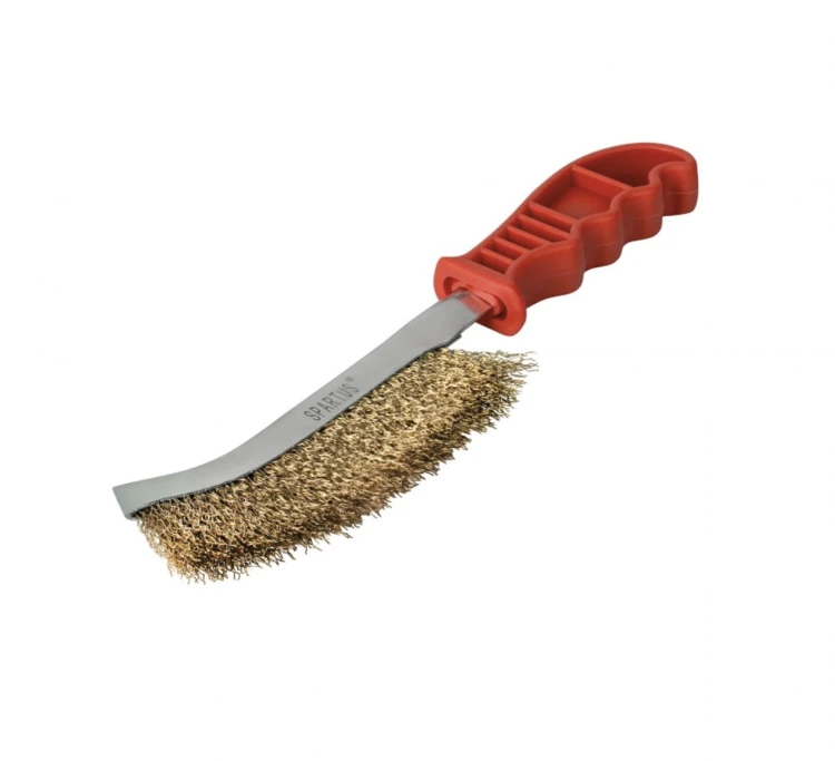 Szczotka ręczna 1-rzędowa drut stalowy mosiądzowany falisty 0,3mm