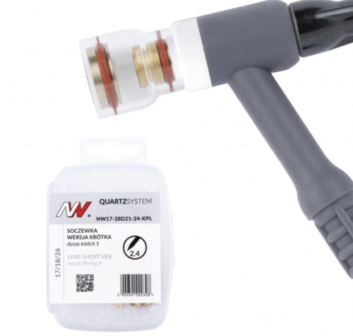 QUARTZSYSTEM - soczewka wer. krótka dysza kielich S 17/18/26 [na elektrodę 2.4mm]