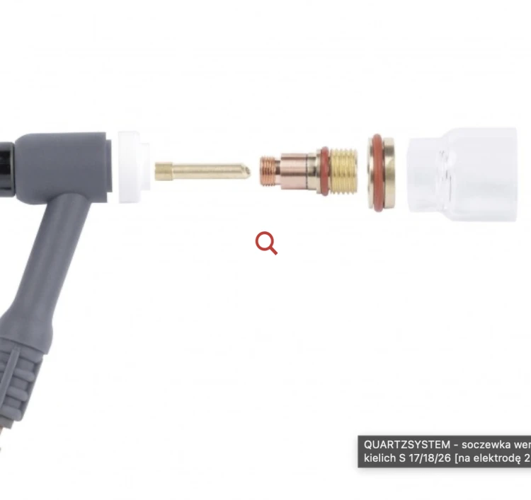 QUARTZSYSTEM - soczewka wer. krótka dysza kielich S 17/18/26 [na elektrodę 2.4mm]