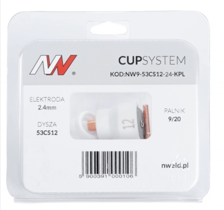 CUPSystem - zestaw 9/20 dysza kielich #12 [na elektrodę 2.4]