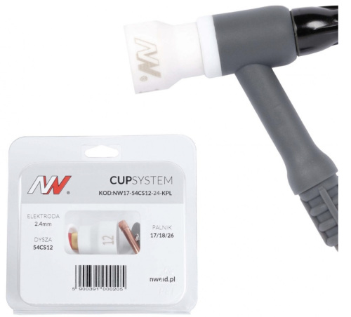 CUPSystem - zestaw 17/18/26 dysza kielich #12 [na elektrodę 2.4]