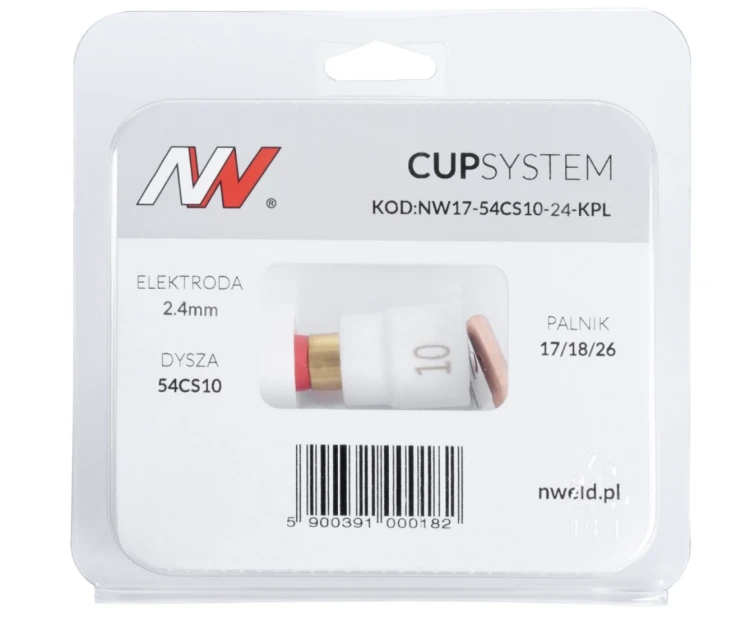 CUPSystem - zestaw 17/18/26 dysza kielich #10 [na elektrodę 2.4]