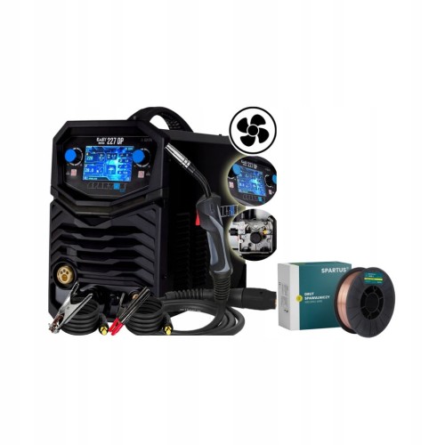 Migomat Spartus Easymig 227 Dual Pulse DP + drut 5kg 0.8mm