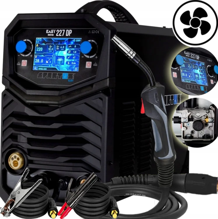 Migomat Spartus Easymig 227 Dual Pulse DP + drut 5kg 0.8mm