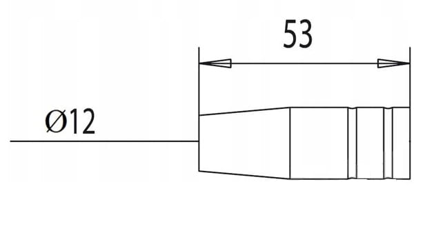Dysza gazowa do uchwytu MB-15 fi 12mm, standard zestaw 3 sztuk mig