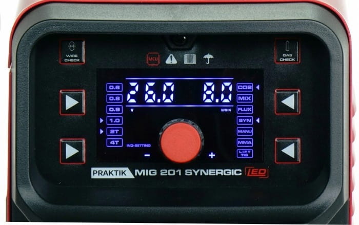 PÓŁAUTOMAT SPAWALNICZY PRAKTIK MIG 201 SYNERGIC LED IDEAL