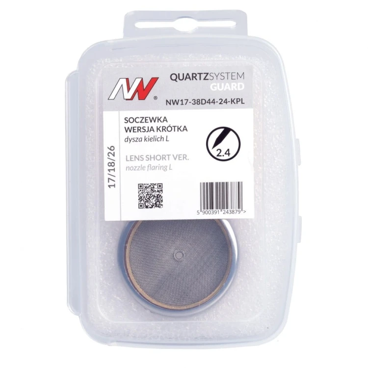 QUARTZSystem - soczewka wersja krótka dysza kielich GUARD L #24 [na elektrodę 2.4mm]