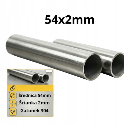 Rura nierdzewna 54x2 304 INOX 50 cm