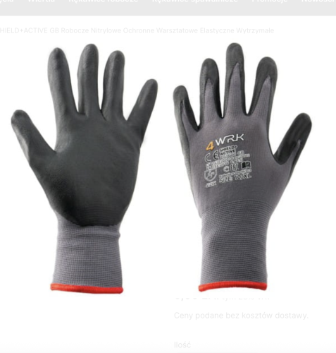 Rękawice SHIELD+ACTIVE GB  r.10/XL