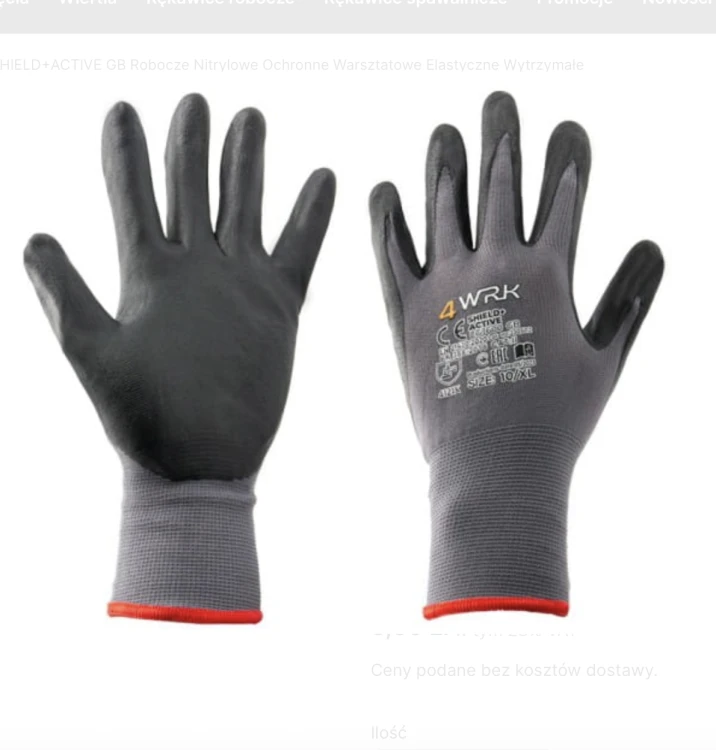 Rękawice SHIELD+ACTIVE GB  r.10/XL