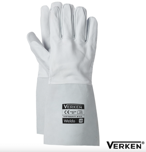 Rękawice spawalnicze MIĘKKIE kozia skóra TIG MIG Verken Weldo r.10/XL