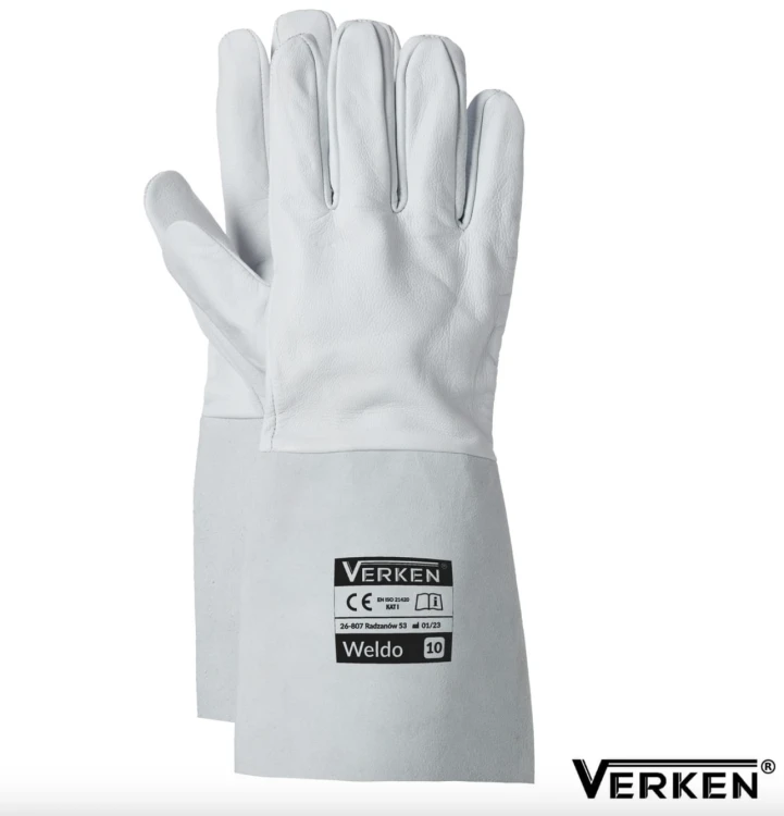 Rękawice spawalnicze MIĘKKIE kozia skóra TIG MIG Verken Weldo r.10/XL