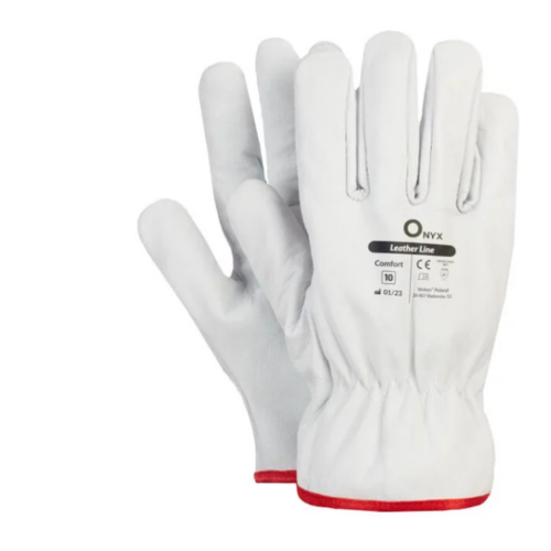 RĘKAWICE ROBOCZE TYPU DRIVER WYKONANE Z KOZIEJ SKÓRY SKÓRZANE COMFORT r .10/XL