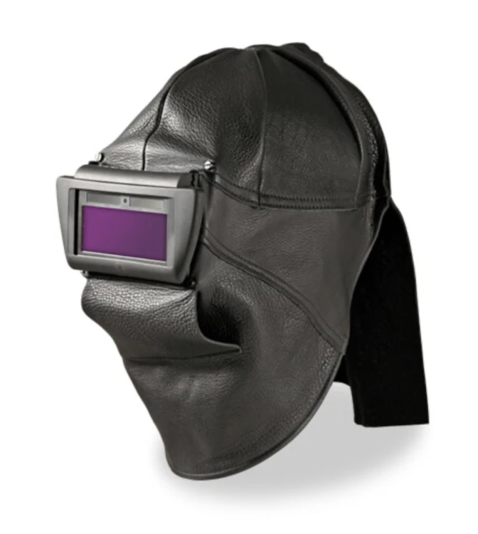 Maska spawalnicza Evermatic  skórzana małpka automatyczna z ochroną szyi