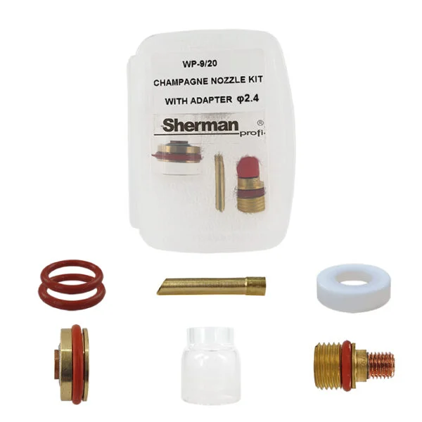 Zestaw TIG Pyrex T9/20 champagne 2,4 mm