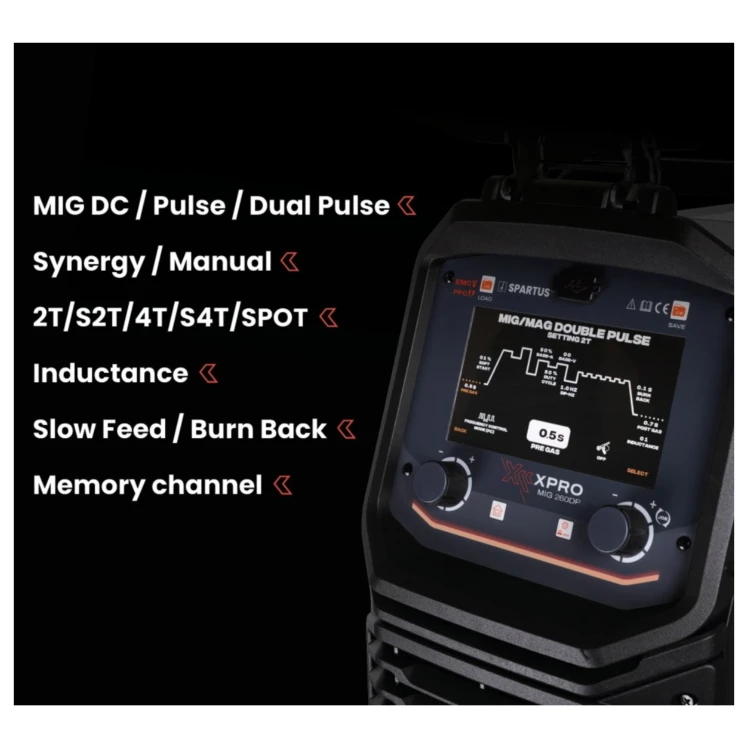 Spawarka Spartus XPro MIG 260 DUAL PULSE pakiet