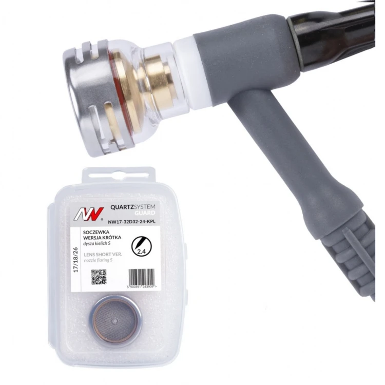 QUARTZSystem - soczewka wersja krótka dysza kielich GUARD S #16 [na elektrodę 2.4mm]