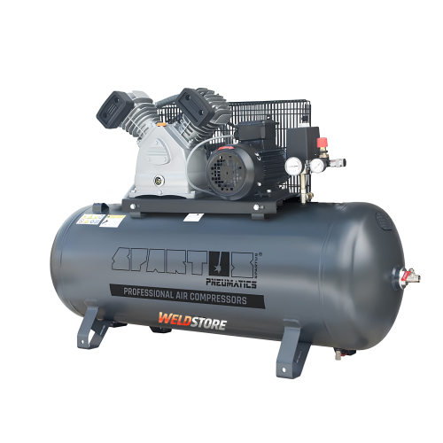 Sprężarka tłokowa SPARTUS® na zbiorniku poziomym [420/200 2.2kW 400V 10bar]