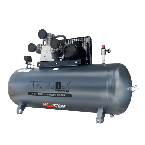Sprężarka tłokowa SPARTUS® na zbiorniku poziomym [880/500 5.5kW 400V 10bar]
