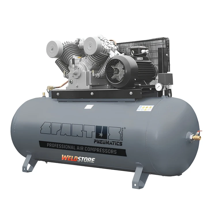 Sprężarka tłokowa SPARTUS® na zbiorniku poziomym [1400/500 7.5kW 400V 10bar]