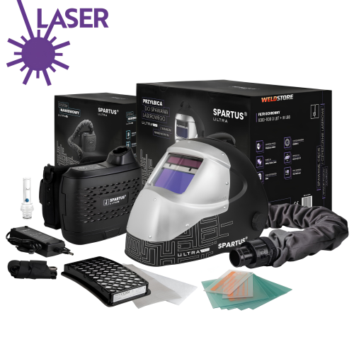 Przyłbica do spawania laserowego SPARTUS Ultra VX27 z systemem nawiewowym