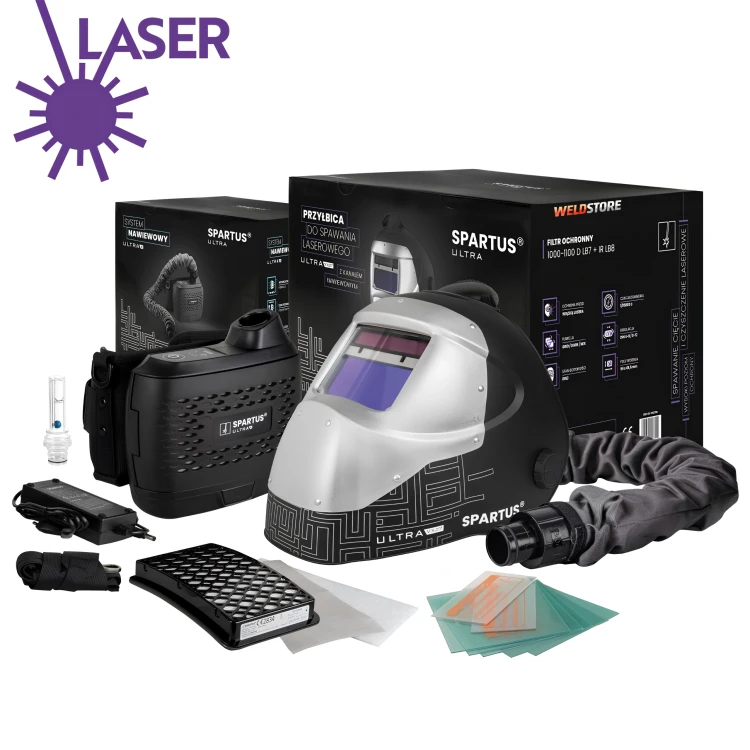 Przyłbica do spawania laserowego SPARTUS Ultra VX27 z systemem nawiewowym